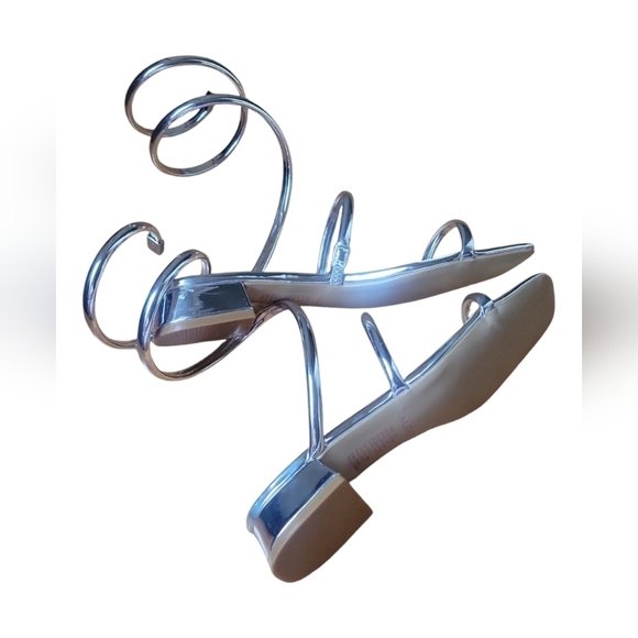 Aldo Spinna Silver Strappy Spiral Wrap Around Design Sandals Sz 7M - Picture 5 of 13